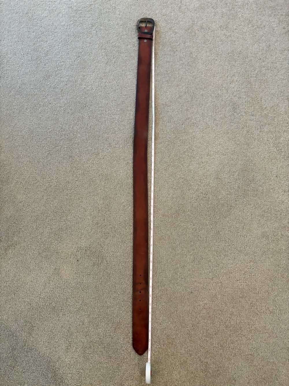 Fossil Full Grain Leather brown belt Size 38 -1.75”